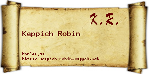 Keppich Robin névjegykártya